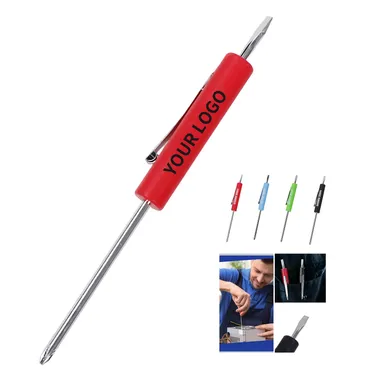 Reversible Pocket Screwdriver with Clip
