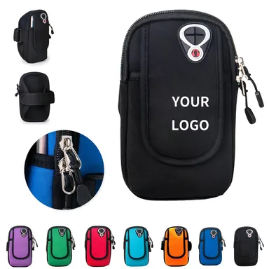 Zippered Sports Phone Armband Pouch