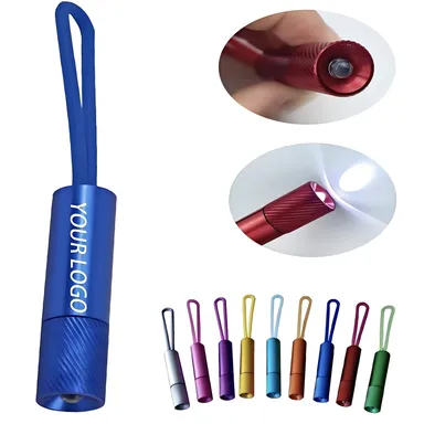 Mini Aluminum LED Flashlight with Carry Loop