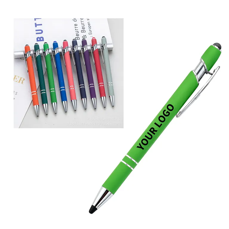 Rubberized Metal Ballpoint Pen with Stylus · IMPOFF133 · image 1