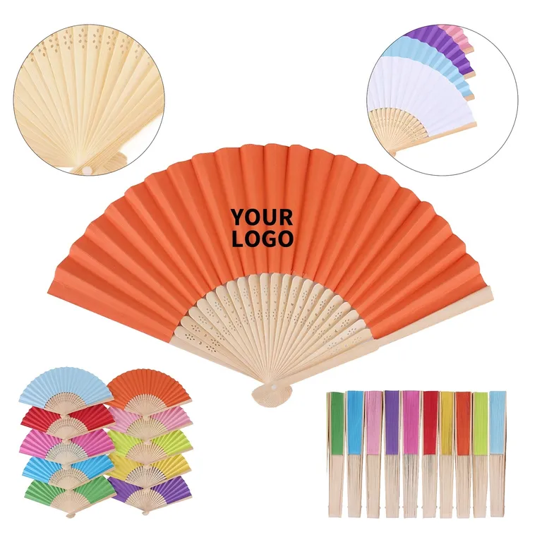 Bamboo-Rib Folding Paper Hand Fan · IMPOUT015 · image 1