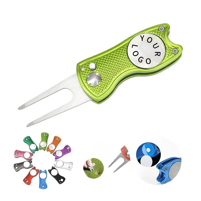 Folding Metal Golf Divot Repair Tool · IMPOUT006 · image 1