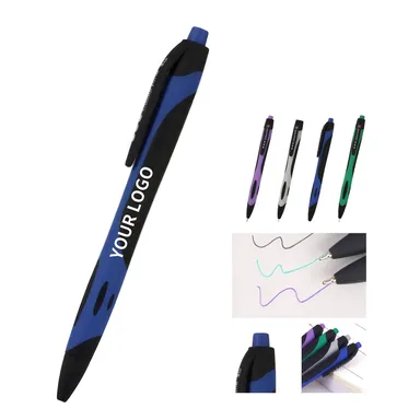 Rubberized Push-Action Ballpoint Pen