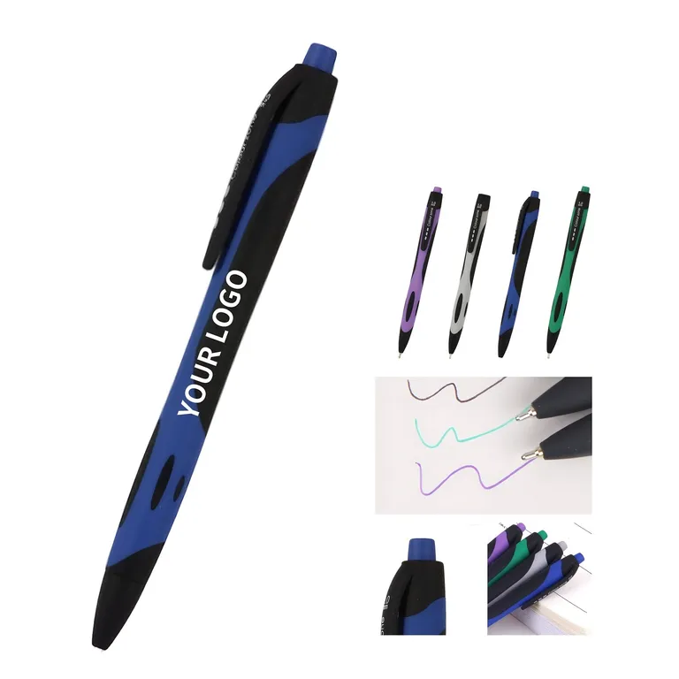 Rubberized Push-Action Ballpoint Pen · IMPOFF067 · image 1