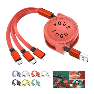 Retractable 3-in-1 Charging Cable