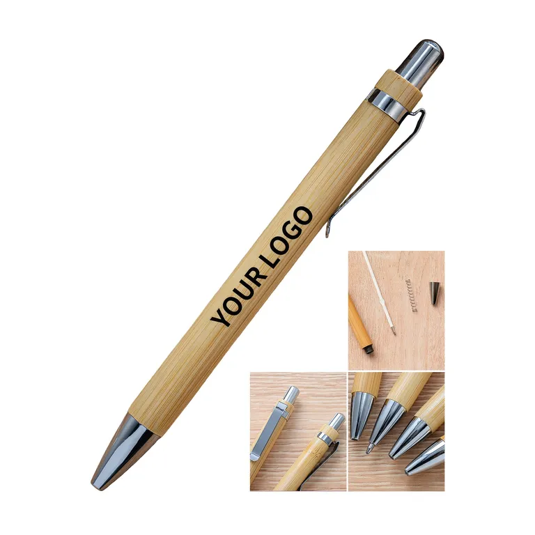 Natural Bamboo Barrel Ballpoint Pen · IMPOFF022 · image 1