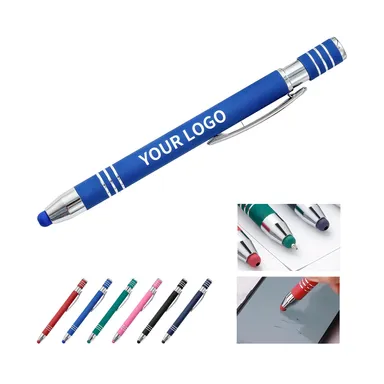 Metal Stylus Ballpoint Pen with Pocket Clip