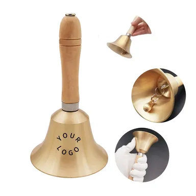 Brass Hand Bell with Wooden Handle