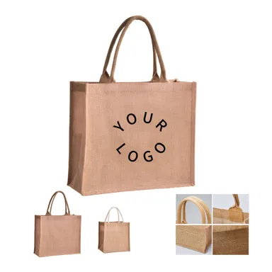 Jute Tote Bag with Carry Handles