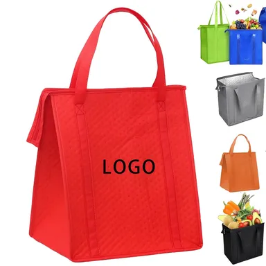 Insulated Grocery Tote with Zipper Top