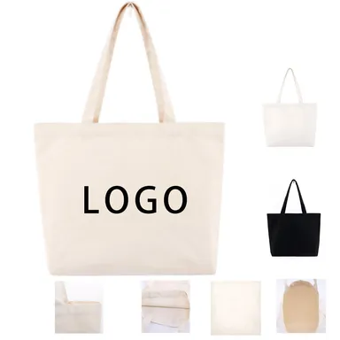 Canvas Tote Bag with Reinforced Handles