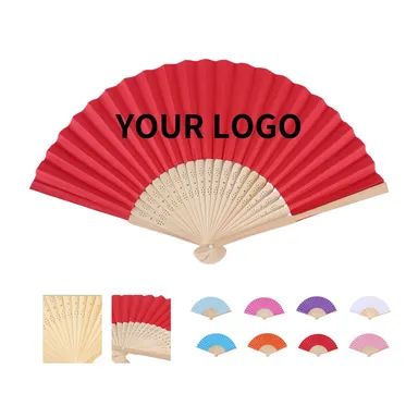 Bamboo and Paper Folding Hand Fan