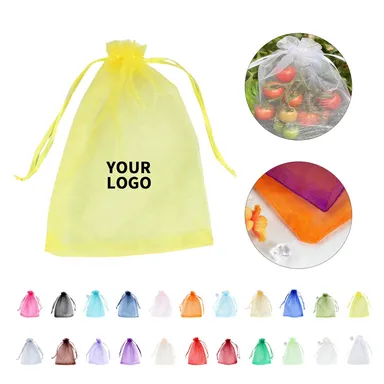 Sheer Organza Drawstring Favor Pouch
