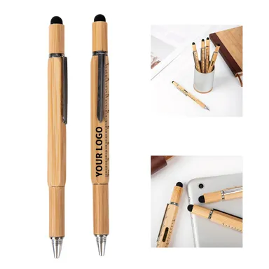 Bamboo Six-in-One Tool Pen