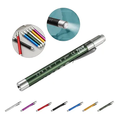 LED Penlight with Printed Gauge and Ruler