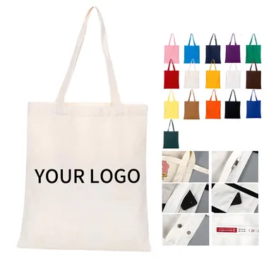 Compact Plain Canvas Tote Bag