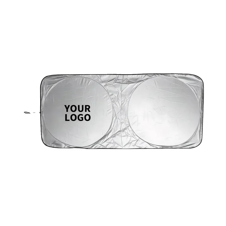 Silver-Finish Polyester Folding Windshield Shade · IMPOUT035 · image 1