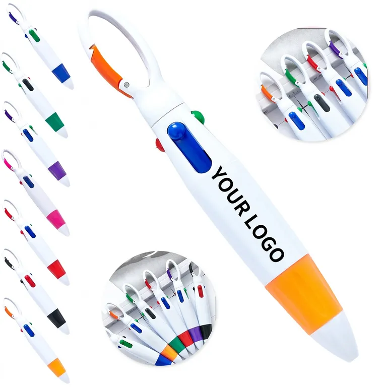 Rocket-Style Four-Color Ballpoint Pen with Clip · IMPOFF013 · image 1