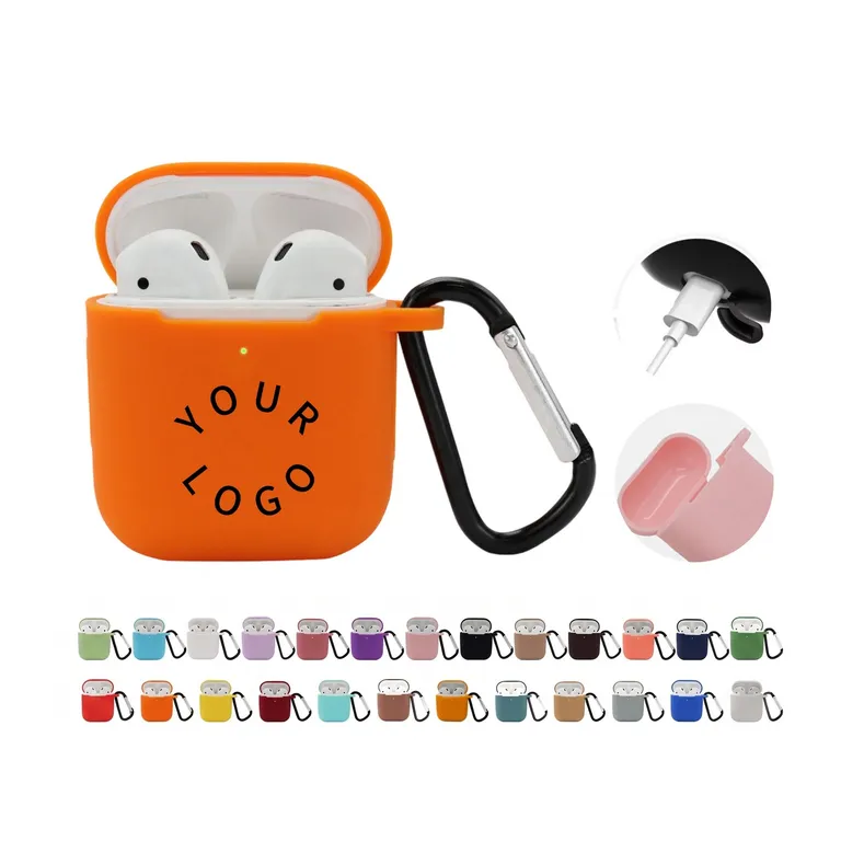 Silicone Earbud Case Cover with Clip · IMPPHO013 · image 1