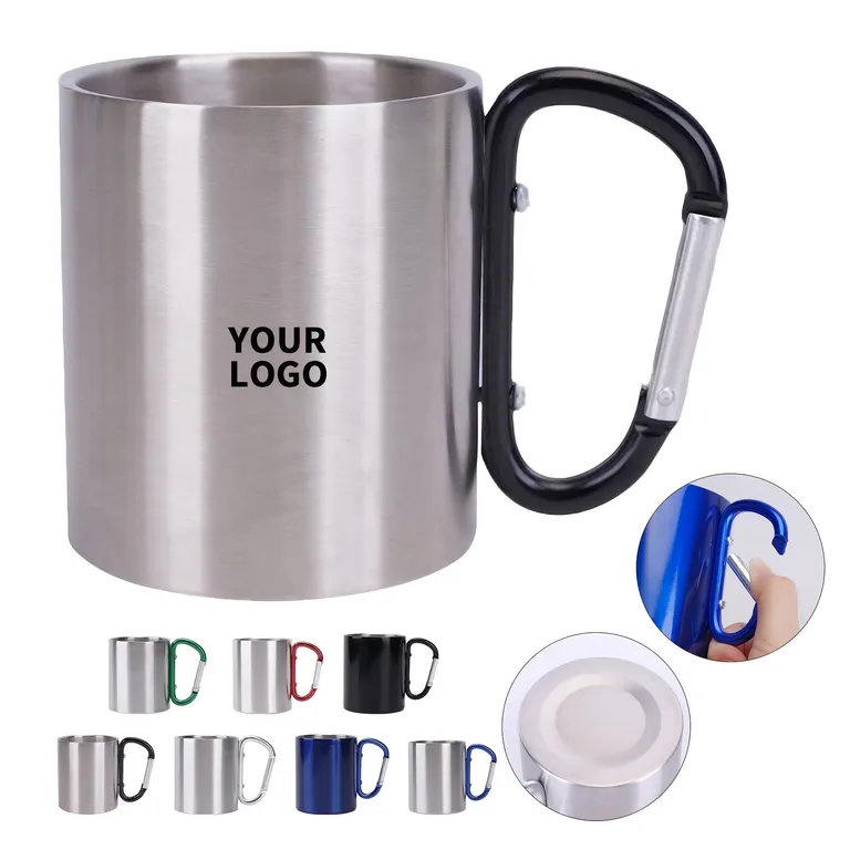 10 oz. Steel Cup with Carabiner-Style Handle · IMPDRI135 · image 1