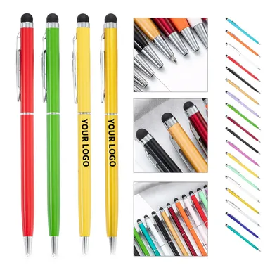 Slim Twist Ballpoint Pen with Dome Stylus