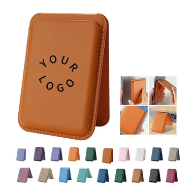 Magnetic PU Phone Wallet with Folding Stand