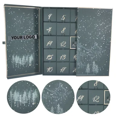 Paper Advent Calendar with Numbered Drawers