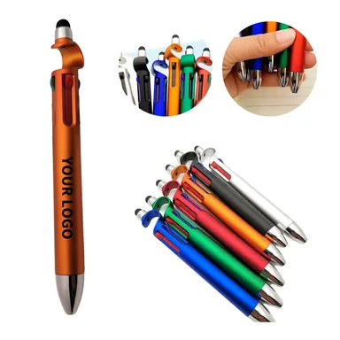 Multicolor Ballpoint Stylus Pen with Phone Stand