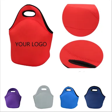 Neoprene Lunch Tote with Cutout Carry Handle