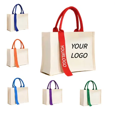 Canvas Tote Bag with Contrast Handles