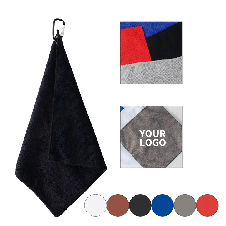 Waffle Microfiber Golf Towel with Carabiner Clip · IMPOUT004 · image 1