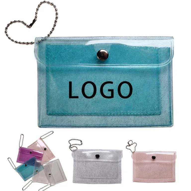 Glitter PVC Card Pouch with Detachable Chain · IMPBAG069 · image 1