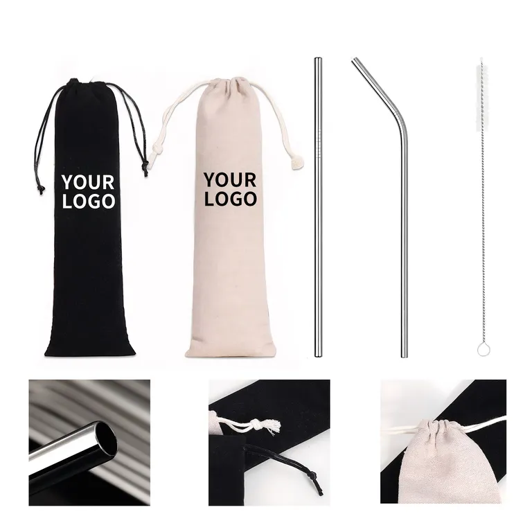 Stainless Steel Straw Kit with Carry Pouch · IMPDRI058 · image 1