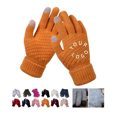 Chenille Knit Touchscreen Gloves