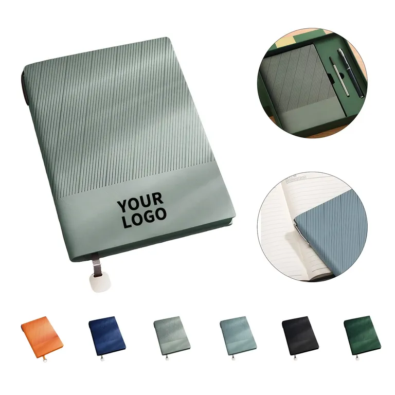 Textured Soft-Cover Lined Notebook with Ribbon Marker · IMPOFF182 · image 1