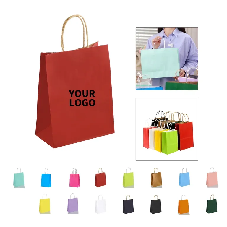 Kraft Paper Shopping Bag with Carry Handles · IMPBAG044 · image 1