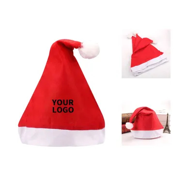 Nonwoven Holiday Hat with White Cuff