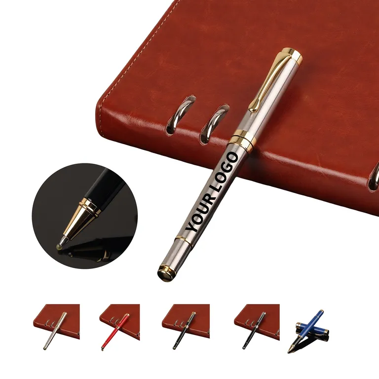 Metal Writing Pen with Decorative Trim · IMPOFF112 · image 1
