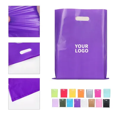 Frosted Plastic Die-Cut Merchandise Bag