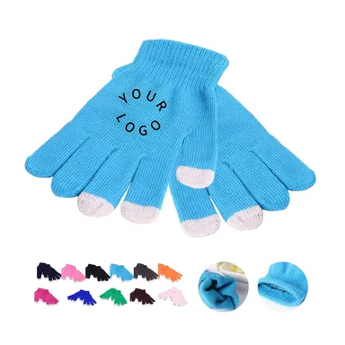 Thermal Touchscreen Gloves with Palm Texture