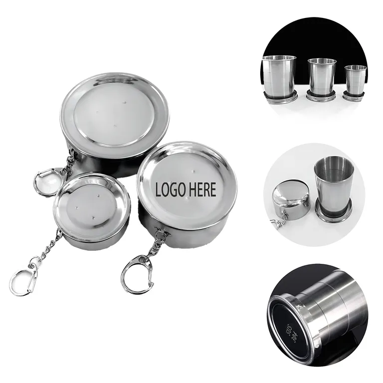 Telescoping Stainless Steel Cup with Keychain Case · IMPDRI157 · image 1