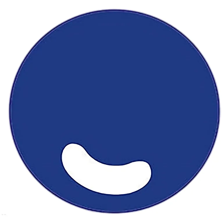 Round Plastic Hand Fan with Crescent Die-Cut Grip · IMPOUT048 · image 1