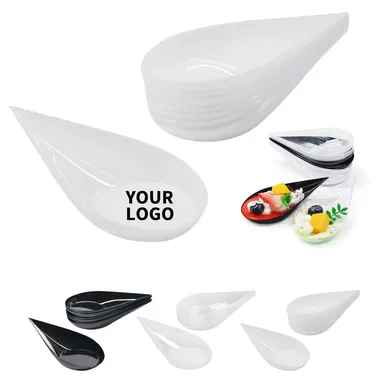 Teardrop Plastic Dessert Tasting Dish