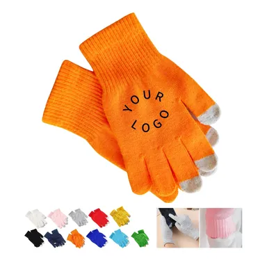 Acrylic Knit Touchscreen Winter Gloves