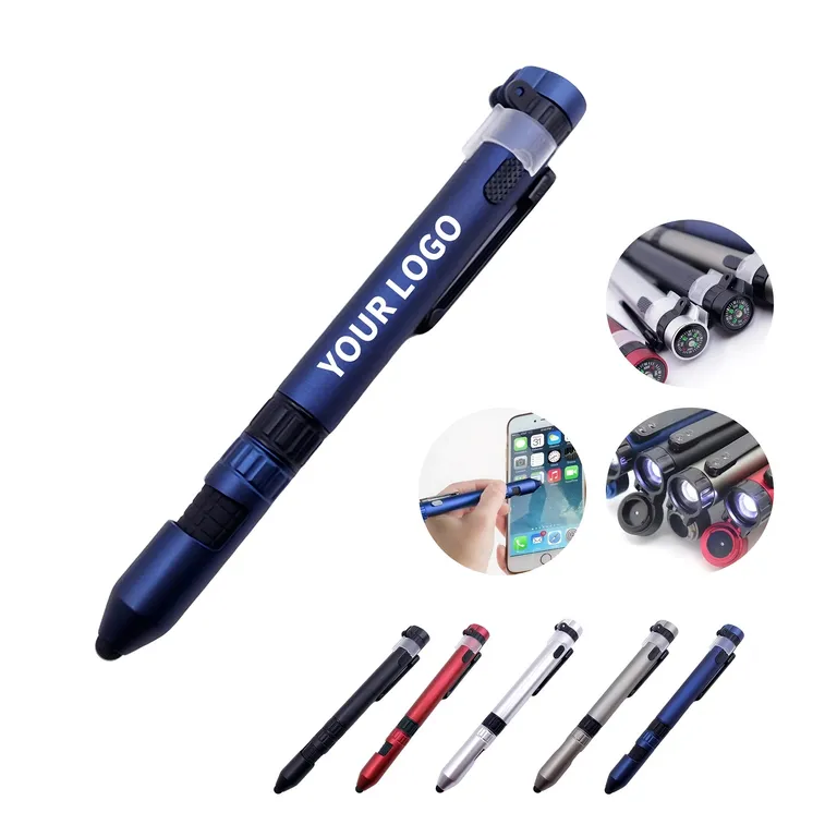 Six-in-One Tool Pen with Compass and Stylus · IMPTOO057 · image 1