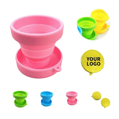 7 oz. Folding Silicone Cup with Lid