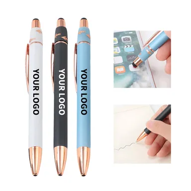 Rotating-Top Ballpoint Pen with Pocket Clip