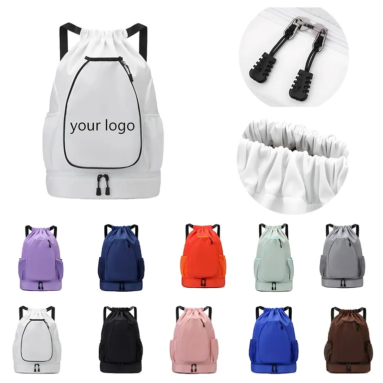 Drawstring Sports Backpack with Shoe Compartment · IMPBAG135 · image 1