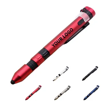 Multi-Function Utility Pen with Stylus