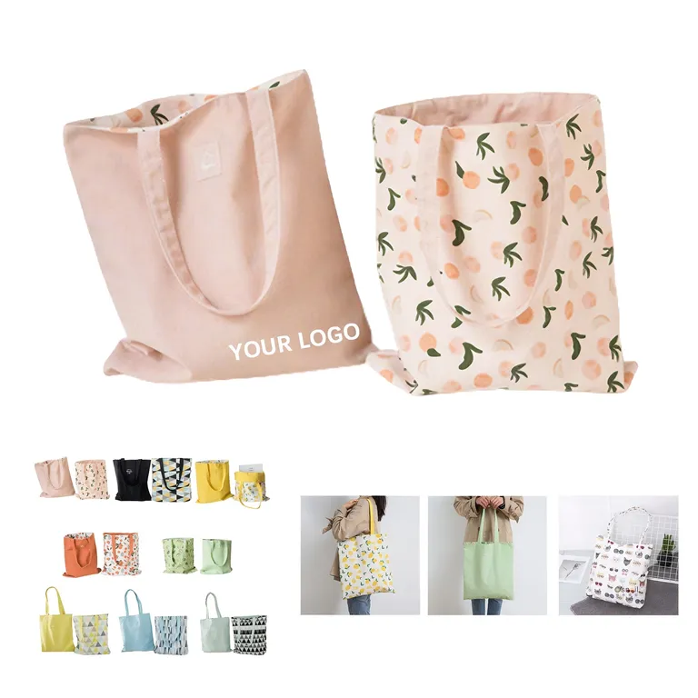 Reversible Two-Layer Cotton Carry Tote · IMPBAG199 · image 1